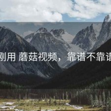 刚用 蘑菇视频，靠谱不靠谱